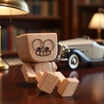 thumbnail image 2 of Charming Little Wooden Figure That Sways with 12PCS Expressions,Handcrafted Shaking Wooden Man Figurine Shaking Feet Woodens Doll,Creative Car Dashboard Decorations, 2 of 7