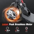 thumbnail image 2 of Folding Electric Scooter,500W Peak Motor E-Scooter for Adults Teen,20 MPH,20 Mile Range, 2 of 8