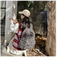 thumbnail image 4 of KKLDOGS Fuzzy Leopard Print Backpack Soft Plush Casual Daypack Large Capacity Lightweight Travel Commute Shoulder Bag, 4 of 5