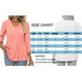 thumbnail image 5 of MOSHU V Neck Womens Tops 3/4 Length Sleeve Tops for Women Babydoll Tunic Dressy Casual Womens Blouses, 5 of 9