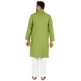 thumbnail image 4 of Atasi Indian Mens 2 Piece Kurta Pajama Set Henley NeckÂ&nbsp;Casual Long Kurta, 4 of 7