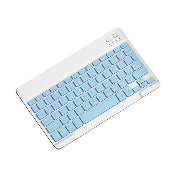 10inch Backlit Keyboard Bluetooth Protable Mini Mute Keyboard for Cell Phones Tablets and Laptops W