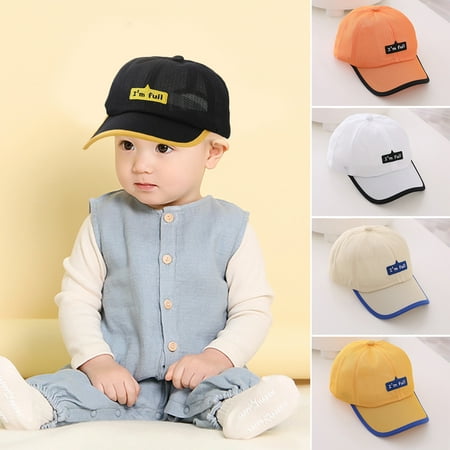 

Waroomhouse Baby Hat Vent Hole Stripe Edging Breathable Baby Girls Ventilation Peaked Hat for Outdoor