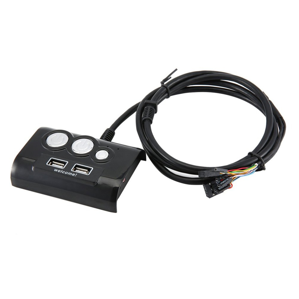 Famure PC Computer PoWer Supply SWitch On/off Reset Button Double