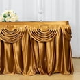 thumbnail image 4 of BalsaCircle 14 feet x 29" Satin Drape Banquet Table Skirt Gold, 4 of 8
