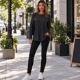 thumbnail image 5 of yillto Long Sleeve Shirts for Women Tunic Tops Loose Dressy Crew Neck Pullover Basic Lightweight Sweaters, 5 of 6