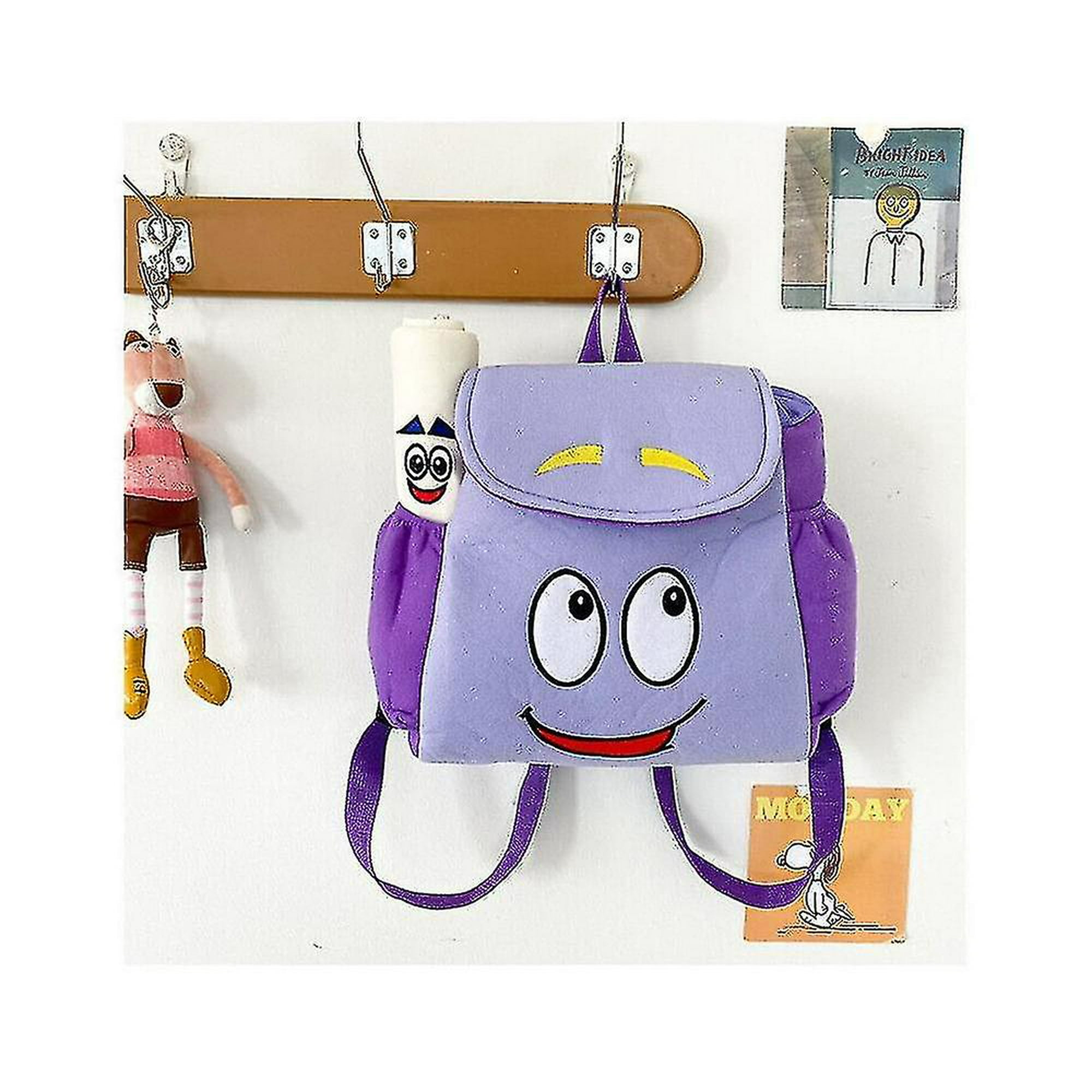 Dora The Explorer Purple Plush Backpack With Map Kids Toy School Christmas Gifts Walmart