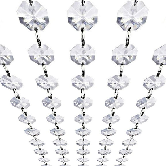 Sparkly Bling Decor, Replacement Crystals for Lamps, Clear Acrylic Plastic Chandelier Prism Drop Pendant, Elegant Crystal Dangle for Manzanita Tree Centerpiece, Wedding