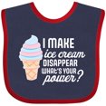 thumbnail image 3 of Inktastic I Make Ice Cream Disappear What's Your Power Boys or Girls Baby Bib, 3 of 4