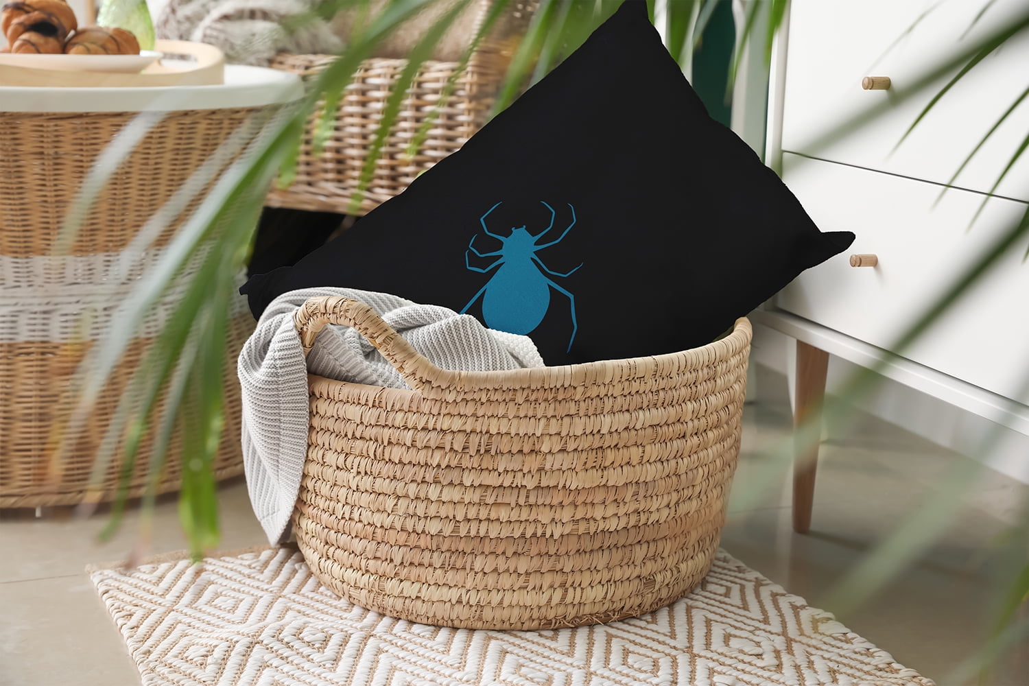 20" x 14" Simply Daisy Halloween Spiders Polyester Accent Pillow, Unreal Teal Qty 1