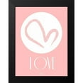 thumbnail image 2 of OnRei 15x18 Black Modern Framed Museum Art Print Titled - PINK LOVE, 2 of 5