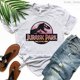 thumbnail image 2 of Camiseta con estampado gráfico de Jurassic Park, color rosa y gris, ropa para mujer 2024, camiseta de dinosaurio R-Rex, camiseta Harajuku para mujer, camisetas de verano, 2 of 4