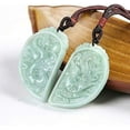 thumbnail image 4 of Jade Dragon And Phoenix Couple Necklace,Certified Emerald Green Jade Dragon And Phoenix Couple Necklace(Set of 2,Genuine Certificate), 4 of 6