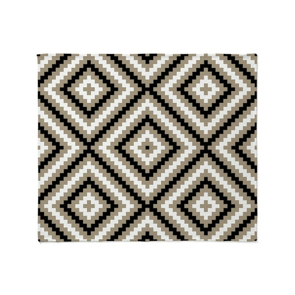 CafePress - Tan Black And White Throw Blanket - Soft Fleece Throw Blanket, 50"x60" for All Ages
