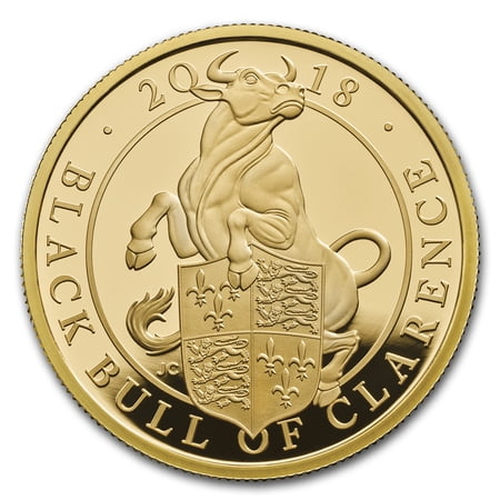 2018 GB Proof 1 oz Gold Queen's Beasts Bull (w/Box & COA)