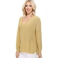 thumbnail image 5 of YEMAK Women's Long Sleeve V-Neck Back Cutout Casual Knit Pullover Sweater MK8144-SND-S, 5 of 7