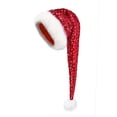 thumbnail image 2 of Lumtrix Santa Hat For Adults, Long Sequin Christmas Hats For Women Or Men Xmas Holiday Hat For Santa Costume Supplies Red One size, 2 of 3
