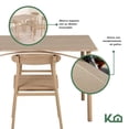 thumbnail image 4 of Comedor De 4 Sillas Metal Mesa Rectangular Elegante Moderno beige 5, 4 of 5
