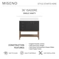 thumbnail image 3 of Miseno Mv-N254-V36 Isadore 36" Free Standing Single Basin Vanity Set - White, 3 of 7