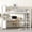 White, variant on Jopath Queen Size Loft Bed with Wardrobe and L-shaped Desk, Metal Loft Bed with Storage Cubes and Shelves, Heavy Duty Loft Bed for Kids Teens Adults White