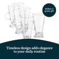 thumbnail image 5 of Libbey Catalina Irish Coffee Mugs Set of 6, Timeless Raised Edge Glass Cappuccino Cups, 9 oz Elegant Clear Espresso Mugs for Coffee, Shakes and More, 5 of 6