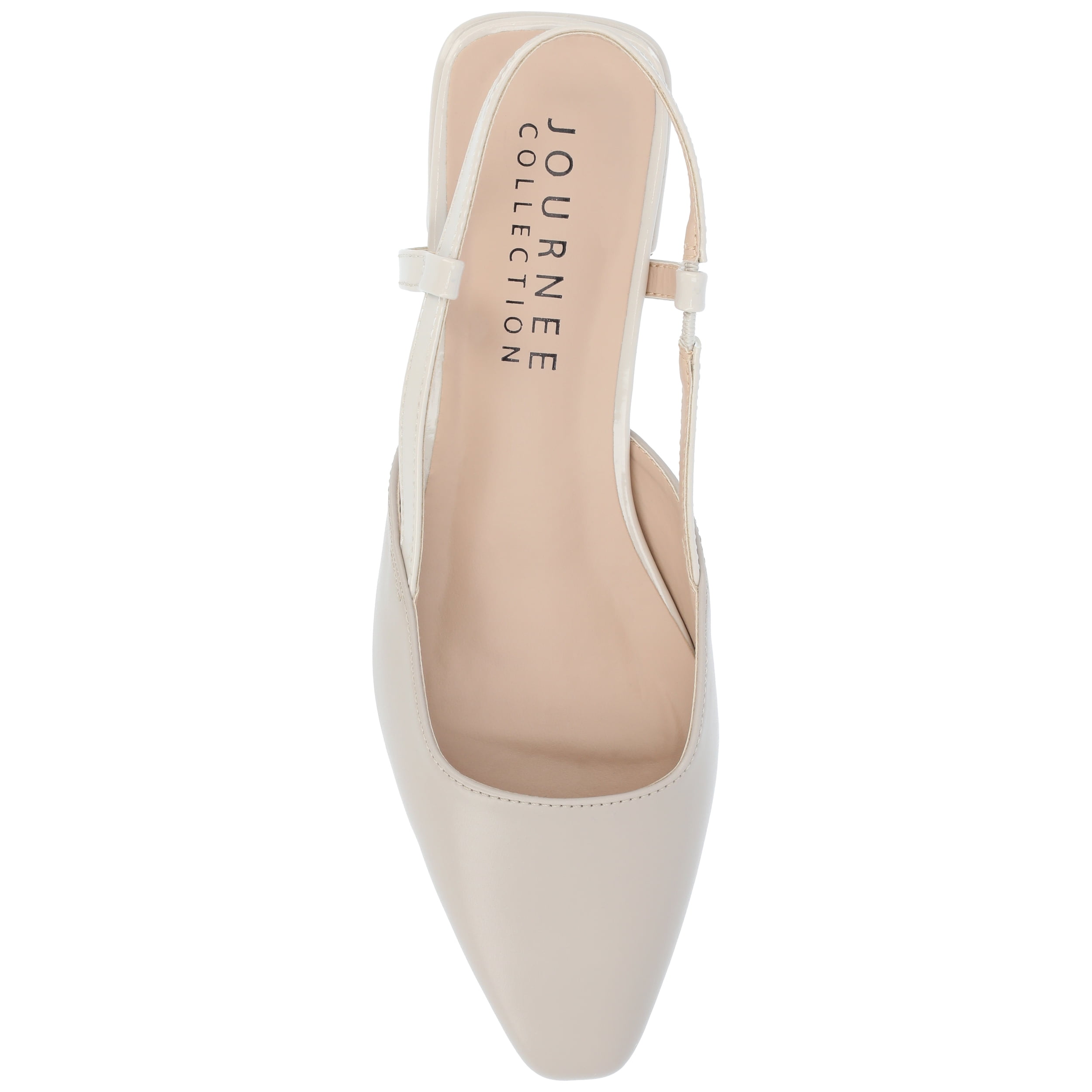 Journee Womens Paislee Sling Back Block Heel Square Toe Flats