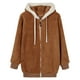 thumbnail image 5 of Chaqueta informal para mujer, con capucha, chaqueta cálida de gran tamaño, chaqueta con cremallera suave, de invierno , , XL SG Baoblaze Abrigo de invierno, 5 of 8