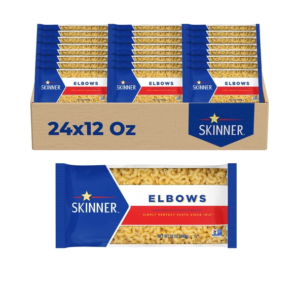 Skinner Elbow Pasta, 24-Pack (12 oz Each) – Classic Macaroni for Pasta Dishes, Salads & More