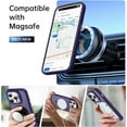 thumbnail image 2 of Case for iPhone 12 Case/iPhone 12 Pro Translucent Matte with Screen Protector - Built-in Camera Stand - Slim Fit Protective Phone Case 6.1” for Women Girls - Purple, 2 of 7