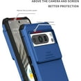 thumbnail image 3 of KOMI for Google Pixel 8 Pro Case with Slide Camera Cover, Armor Silicone TPU Bumper Tough PC Cover Pixel 8 Pro with Kickstand, Military Shockproof Protective Phone Case for Pixel 8 Pro Blue, 3 of 5