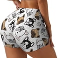 thumbnail image 2 of Wukai French Bulldog3 Print Pack Biker Shorts for Women Yoga Workout Gym Running Scrunch Active Shorts-Small, 2 of 8