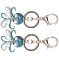 thumbnail image 4 of 2 Pcs Porte-Clés en Forme de Pieuvre, Pendentif de Sac, Cadeau (Bleu Bleu), 4 of 14