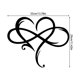 thumbnail image 4 of Muyoka Metal Infinity Heart Art Decor - Letrero personalizado para colgar en la pared Love Heart Shape Infinity Symbol Metal Heart Love Sign Decoraciones Regalo familiar para parejas, 13 "* 11" Muyoka Hogar, 4 of 7