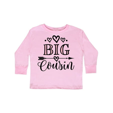 

Inktastic Girls Big Cousin Announcement Gift Toddler Toddler Girl Long Sleeve T-Shirt