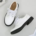 thumbnail image 5 of ZACPNCV Boy Kid Dress Shoe Lace Up Loafer Slip On Tuxedo Shoes for Prom Uniform Wedding Formal Events White 6.5-7 Years, 5 of 7