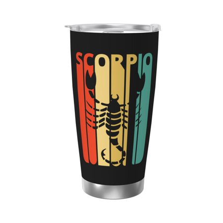 

Vintage Style Scorpio 20 Oz Water Bottle Insulated Tumblers Stainless Steel Cups Double Wall Tumbler with Lid