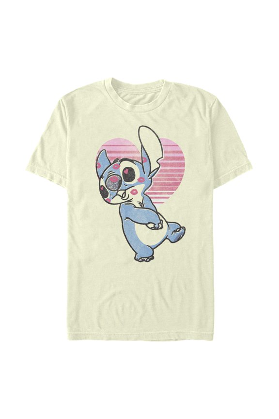 Mens Lilo & Stitch Kissy Faced T Shirt