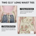 thumbnail image 6 of Pioneer Flower Floral Print Pattern Apron-Garden Aprons for Women with Pockets-Cotton Linen Waterproof Kitchen Cooking Gardening Aprons Adjustable for Kitchen,Cooking,BBQ and Salon 33x27 Inch, 6 of 7