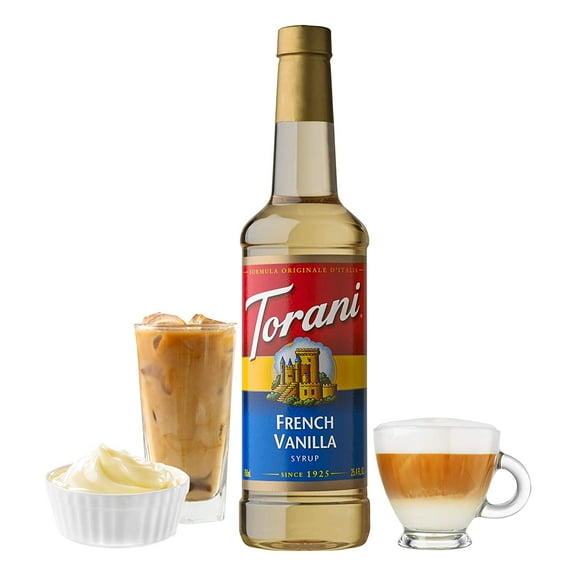 Pack of 6, Torani Sugar Free French Vanilla Syrup, 25.4 fl oz