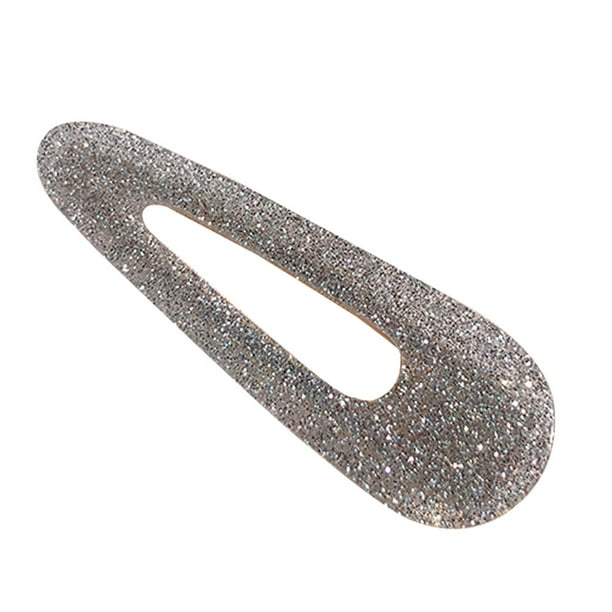 Pinzas para el cabello con forma de hoja de ácido acético, pinzas para el cabello huecas con diseño geométrico, lindos accesorios para el cabello para mujeres y niñas, color gris