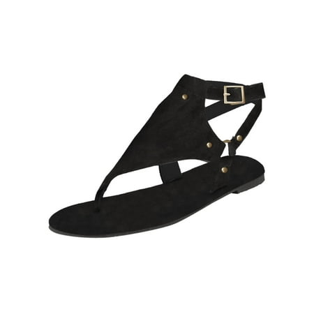 

HSMQHJWE Womens Flat Sandal Summer Thong Sandal Posh Gladiator Sandals Comfort Flat Sandals Shoes for Women Vintage Flip Flops