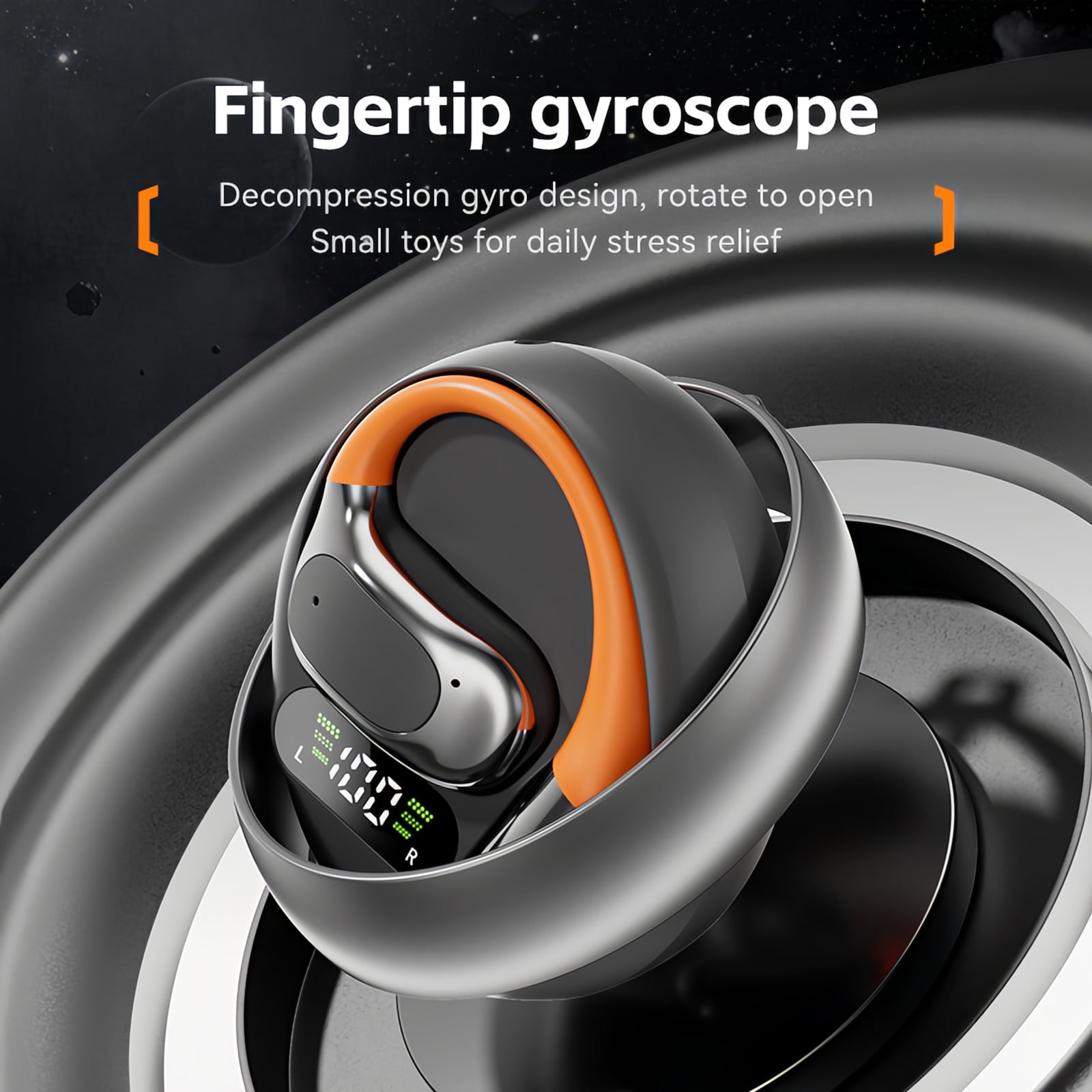Wireless Headphones,3 in 1 Bluetooth Headphones Translator Device for iOS and Android,Best Earbuds For Phone Calls,Earbuds Wireless, Grey