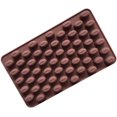 thumbnail image 1 of One piece coffee bean ice cube mold fun shape silicone polygonal ice cube (chocolate color), 1 of 3