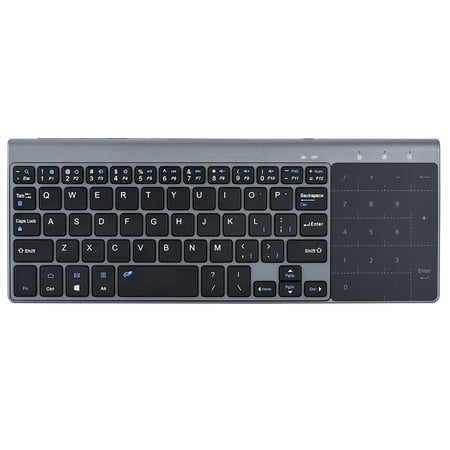 Slim Keyboard Touchpad Ymiko Portable Slim 2.4Ghz Wireless Keyboard Handheld with Touchpad for PC /Notebook /TV Box, Wireless Keypad, Keyboard Wireless ()