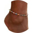 thumbnail image 1 of Tobilleras de oro, tobilleras con ojos malvados, cuentas de playa, joyas para pies para mujeres y niñas, 1 of 5