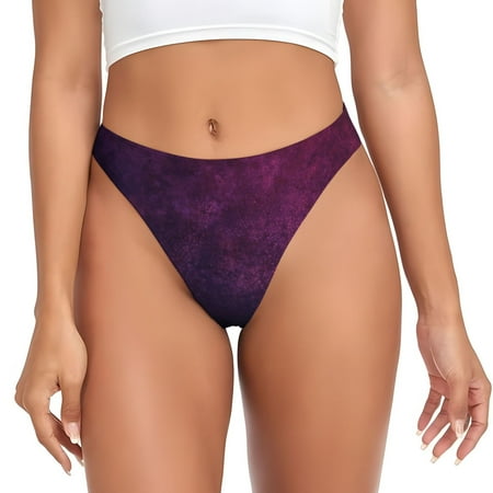 Rateoe Black Dark Blue Purple Pattern Seamless Women Underwear Thongs No Show Ladies Thong No Line Breathable Comfortable Panties Undies for Women-X-Large