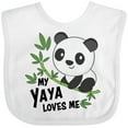 thumbnail image 3 of Inktastic My Yaya Loves Me Cute Panda Boys or Girls Baby Bib, 3 of 4
