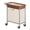 Coffee Brown and Cream White, variant on SONGMICS Laundry Basket with Wheels, 2-Section, 37 Gallons (140 L), Removable Liner, Steel Frame with Handle,Dove Gray and Cream White