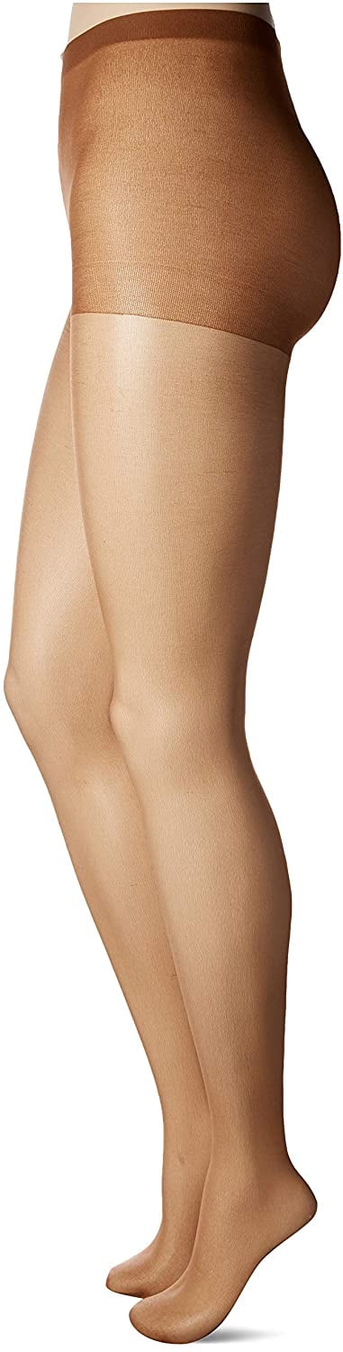 L'EGGS Women's Day Sheer Control Top Waist Sheer Toe Panty Hose Size Q++ XL Suntan