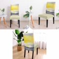 thumbnail image 2 of Abstract Yellow Grey Dining Chair Cover Set of 4,Contemporary Graffiti Painting Art Stretch Chair Protectors Slipcover,Spandex Kitchen Chair Seat Back Cushion Slip Cover for Dining Room,Party,Hotel, 2 of 6